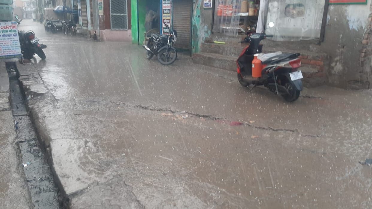 35.6 MM raining, farmers happy, water logging