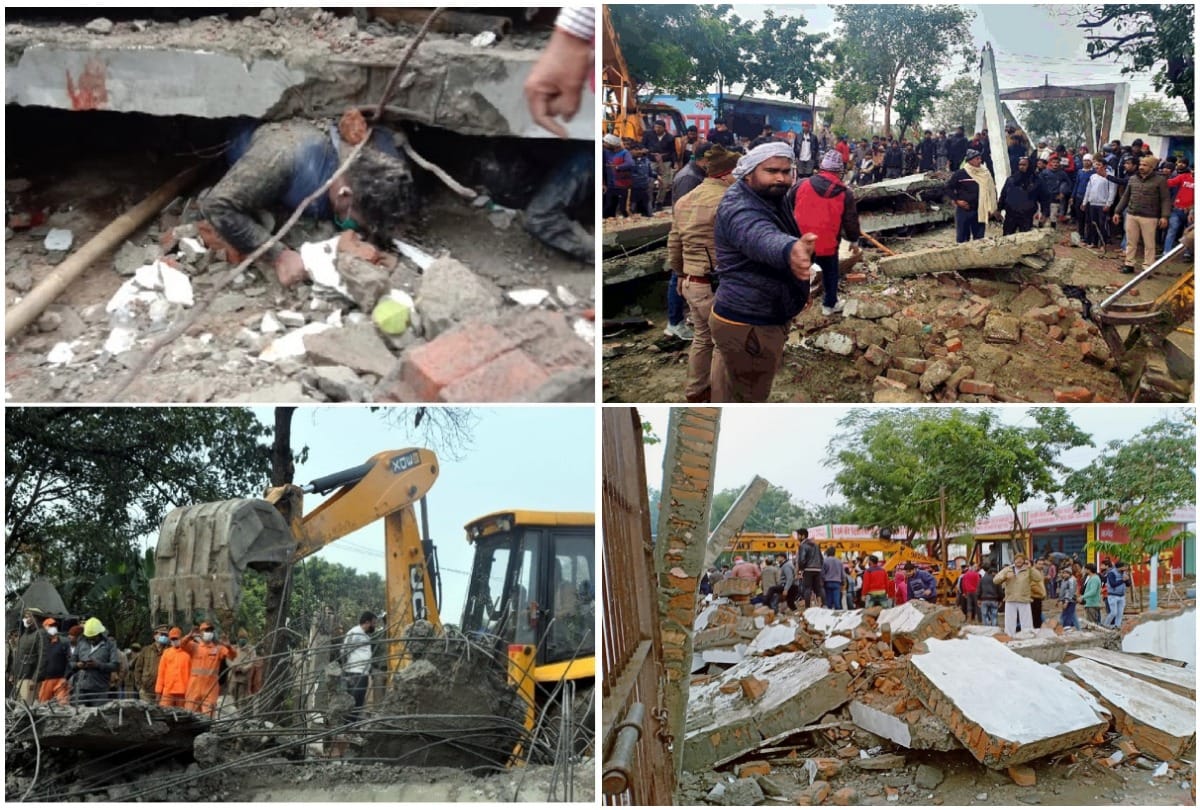 Muradnagar Cremation Ground Accident News Eyewitnesses present at the crematorium told a story of every moment People were splashing under the rubble