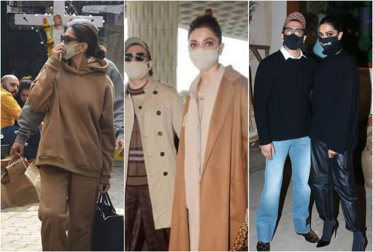 Deepika Padukone does layering right in a sweater & halter neck top at the airport