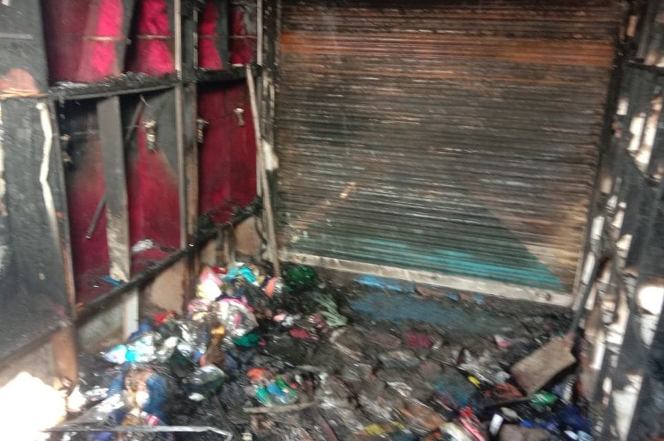 fire in clothe shop