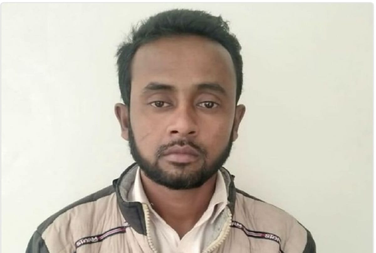 Arrested Rohingya Azizul haq who had been living illegally as an Indian for 19 years