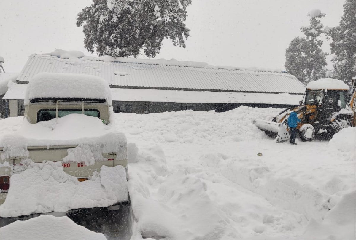 himachal weather update: tourists rescued by police after heavy snowfall in solang nala manali