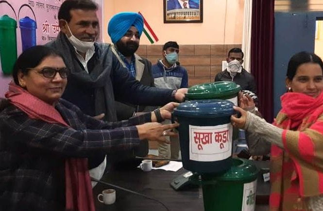 Chairperson and MLA distributed dustbin