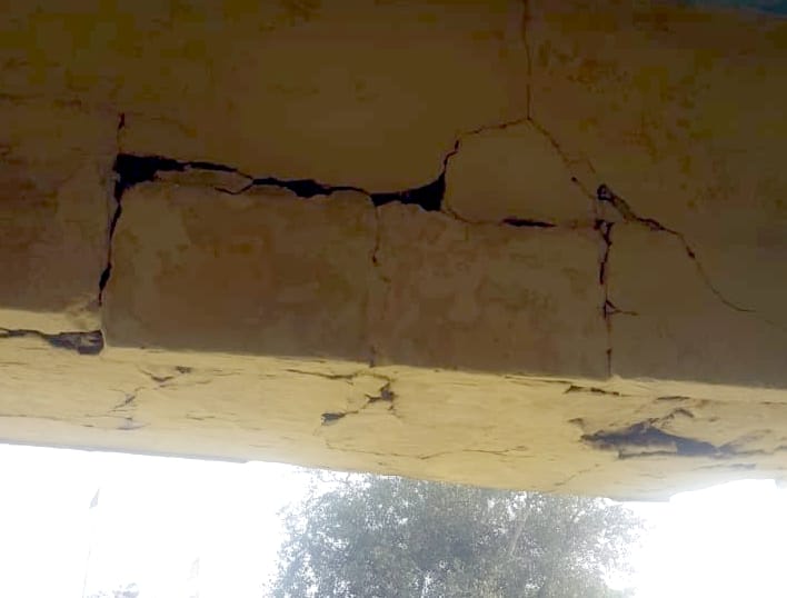 The dilapidated buildings of the schools inviting the accident