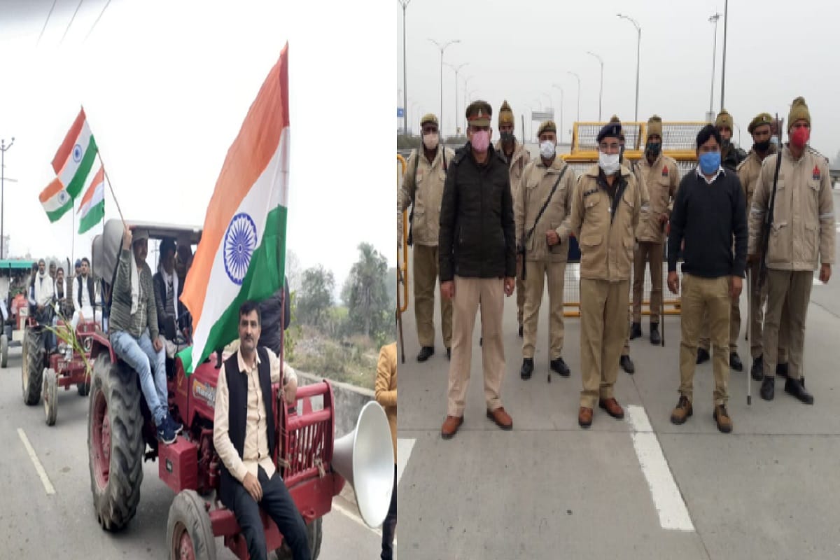 Farmers have taken out tractor rally in Baghpat district of Uttar Pradesh