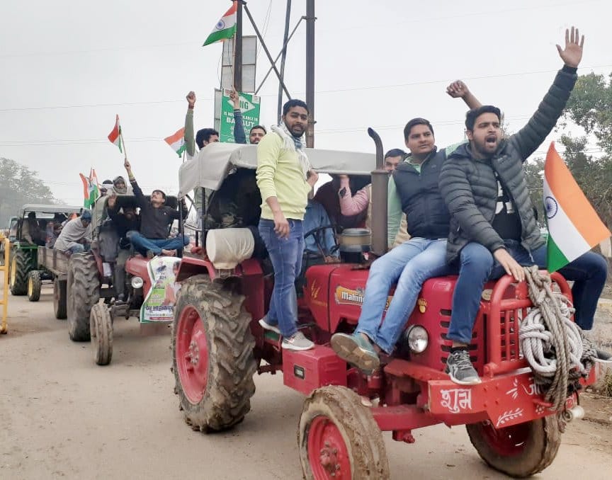 Farmers showed strength through tractor rally
