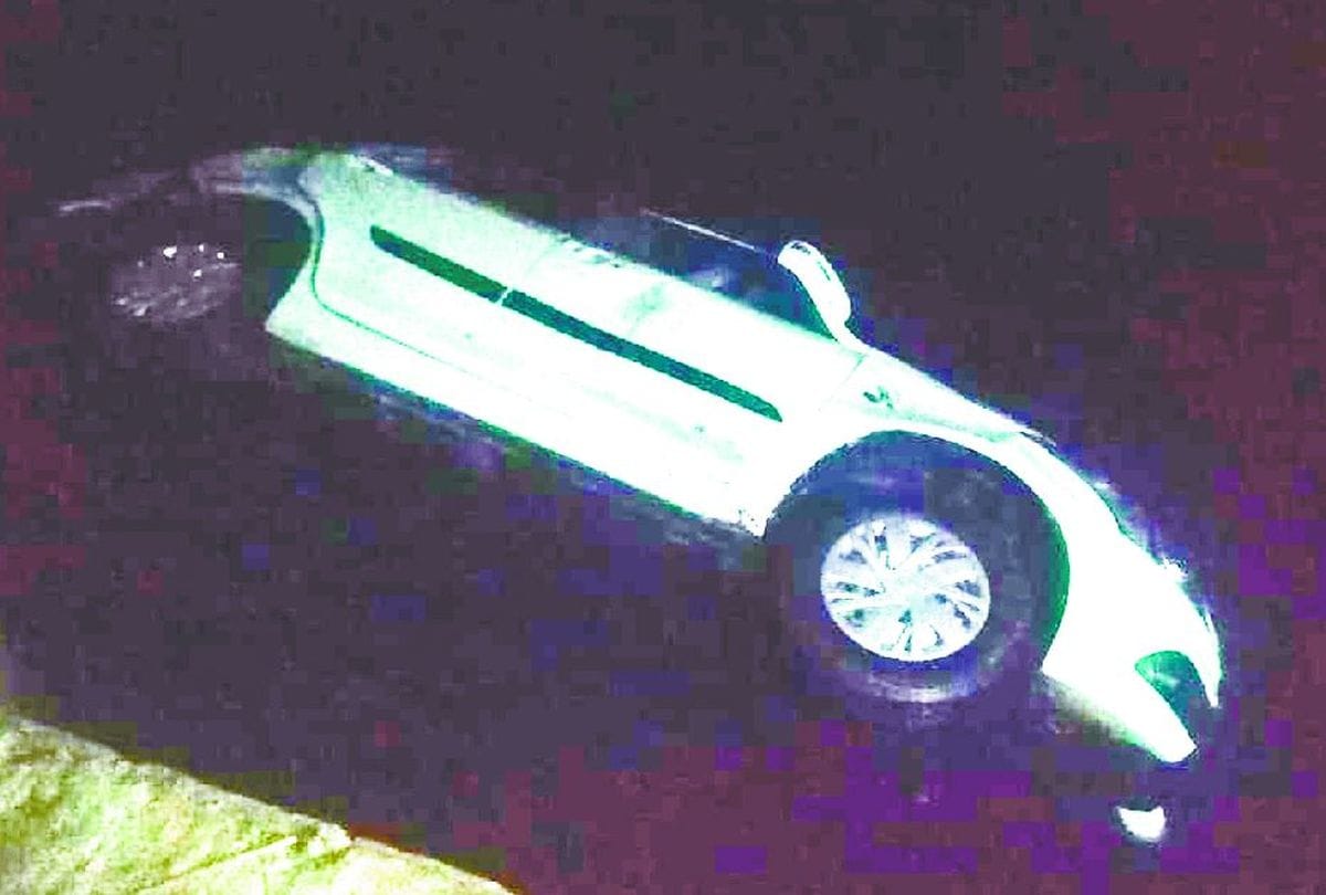 Car Falls In Hulwana Drain Mathura-Kosi Two Died