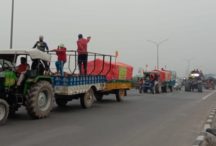 Farmer Protest : Tractor March started in haryana 