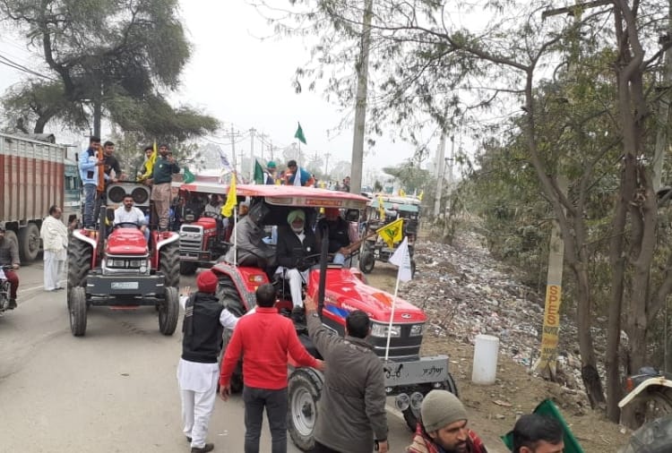 Tractor march against farm laws in haryana 