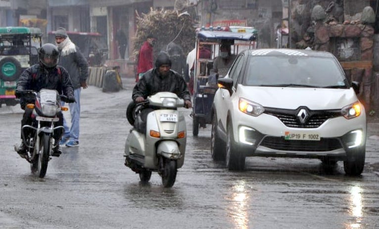 Temperature rolled due to rain