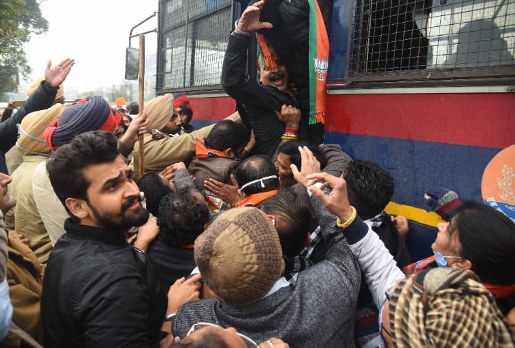 Punjab News: BJP Workers Protest in Ludhiana Of Punjab