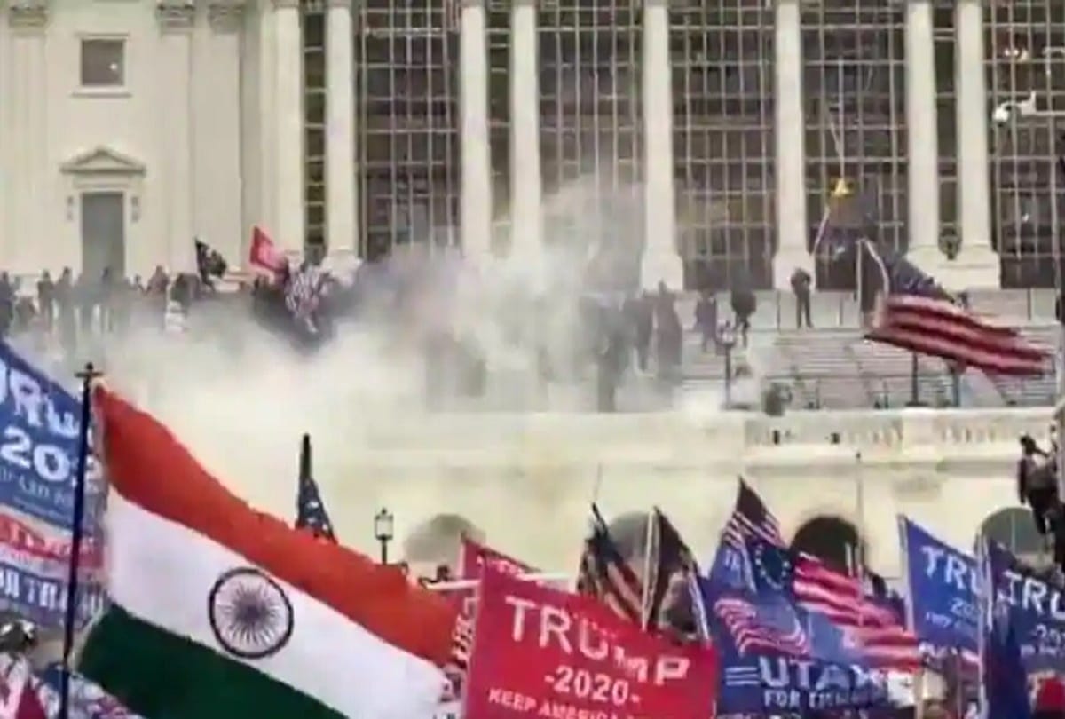 USA Parliament Attack News: Tricolor in the hands of protester, provoking Varun Gandhi and Priyanka Chaturvedi