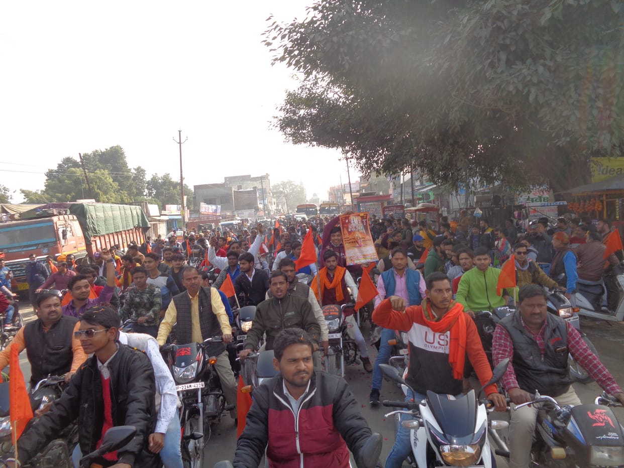 VHP and Bajrang Dal bike rally crowds throng, Shri Ram's jayghosh