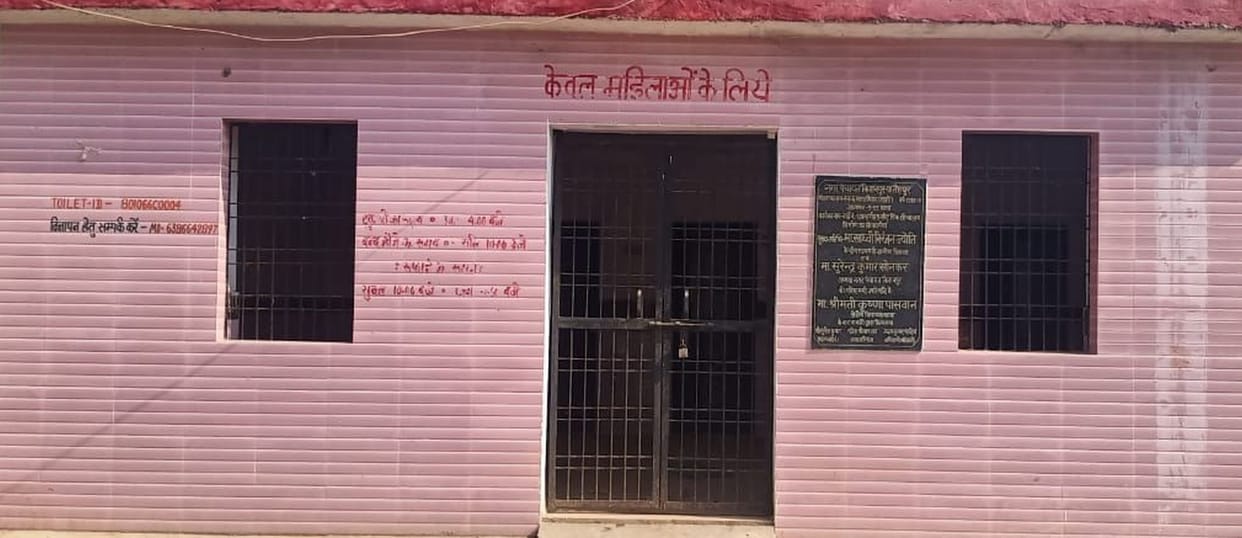 Locks on pink toilet for women