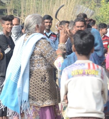 Angry women ran media persons with a sickle