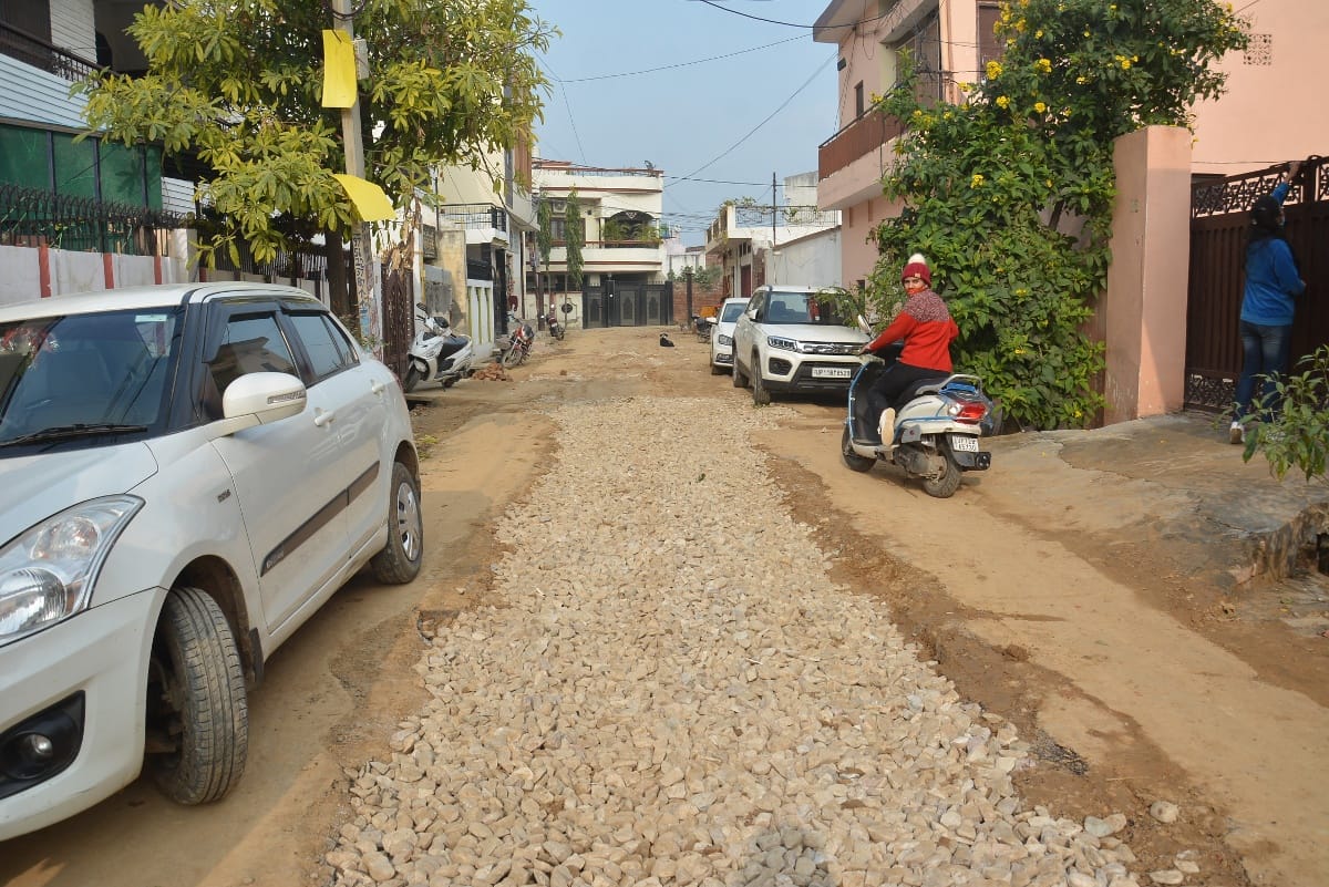 Roads dug up, not constructed