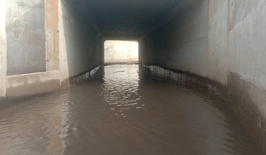 Villagers upset over water filling in Ghasipura railway underpass