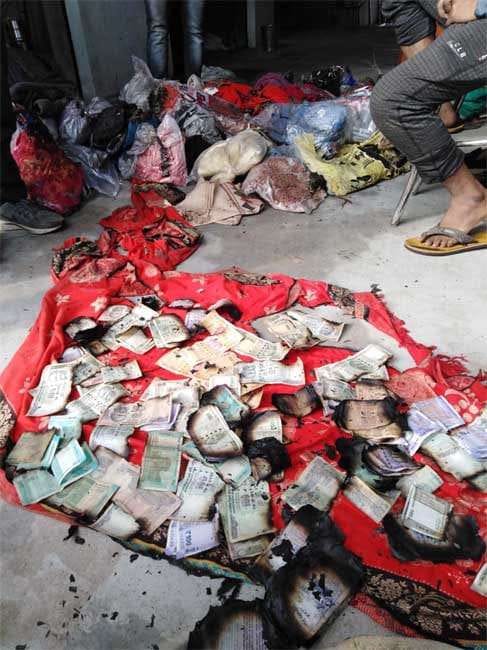 Equal ash of three lakh including one and a half million cash
