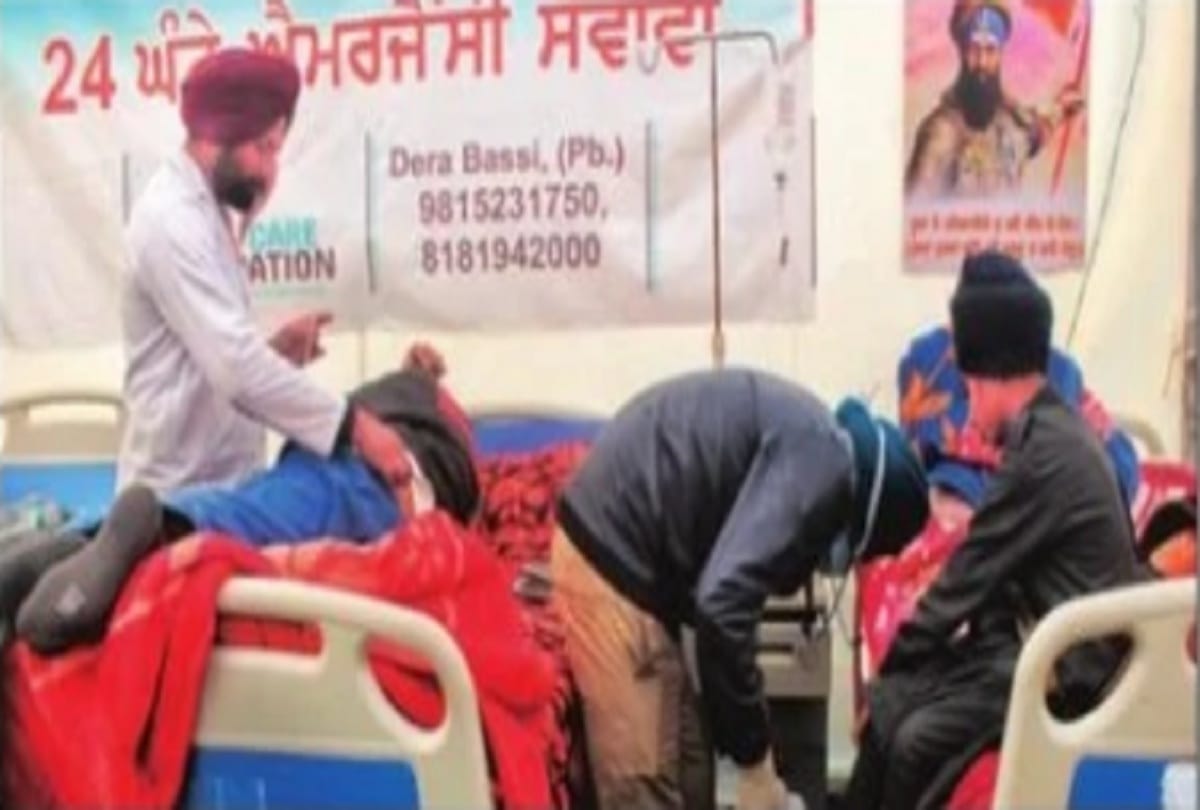 Mini hospital has been constructed at Singhu Border for 24 hours emergency services