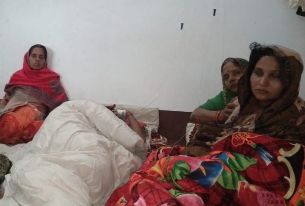 women go on hungry strike over double murder in ambedkarnagar.