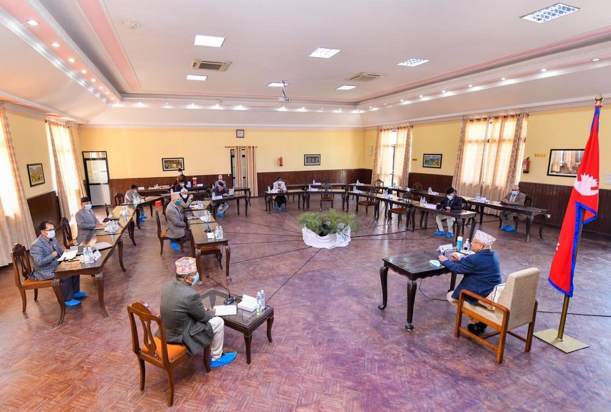 Emergency Cabinet meeting underway at Prime Minister KP Sharma Oli residence in Kathmandu