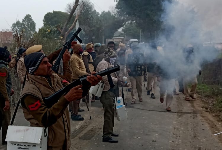 2200 policemen deployed at Kaimla Village of Karnal