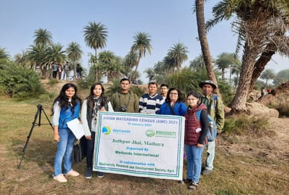 Aquatic birds counted in Jodhpur Jhal Mathura
