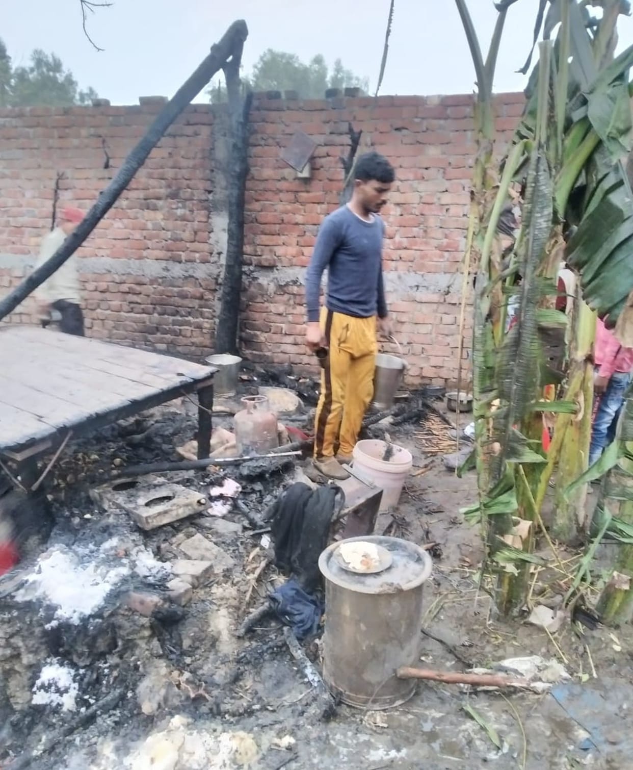 Fire in the house due to stove spark