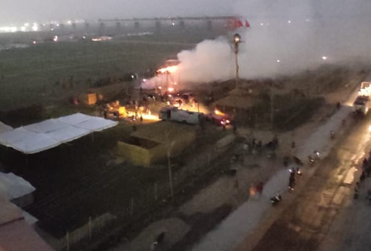 Fire breaks out in Magh Mela area in Prayagraj 