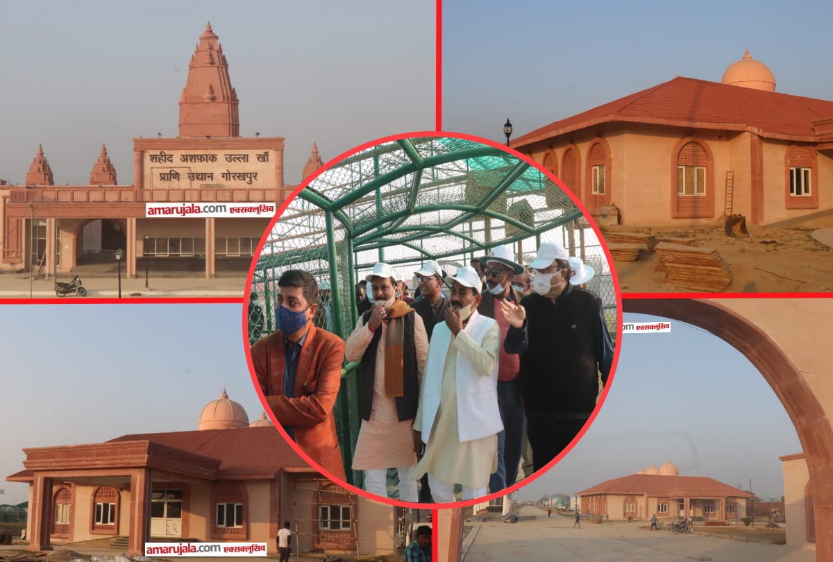 Forest Minister Dara singh visited in gorakhpur zoo and gorakhnath temple