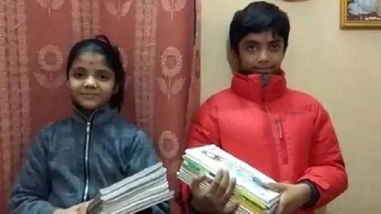 Watched Ramayan on TV then read Ramcharitmanas and wrote it in 2100 pages amazing work of innocent brother and sister