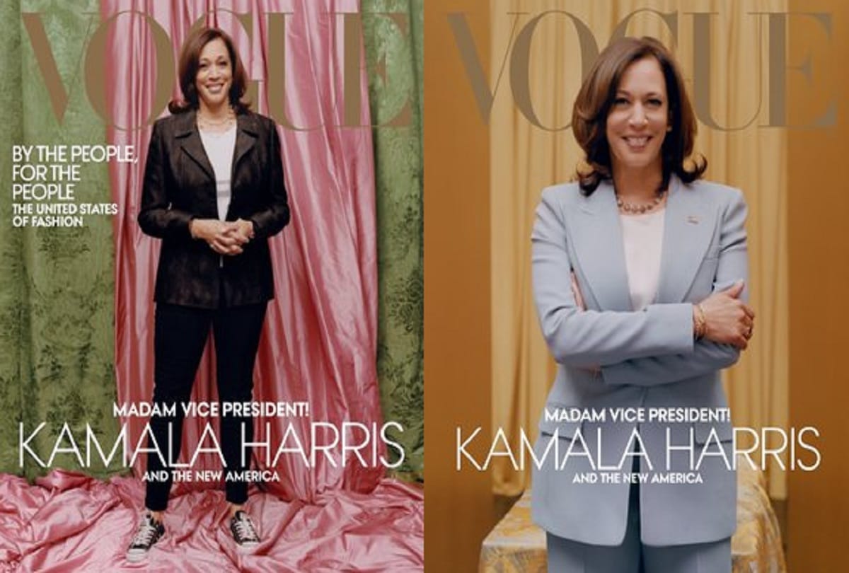 Kamala Harris photo posted on magazine cover page