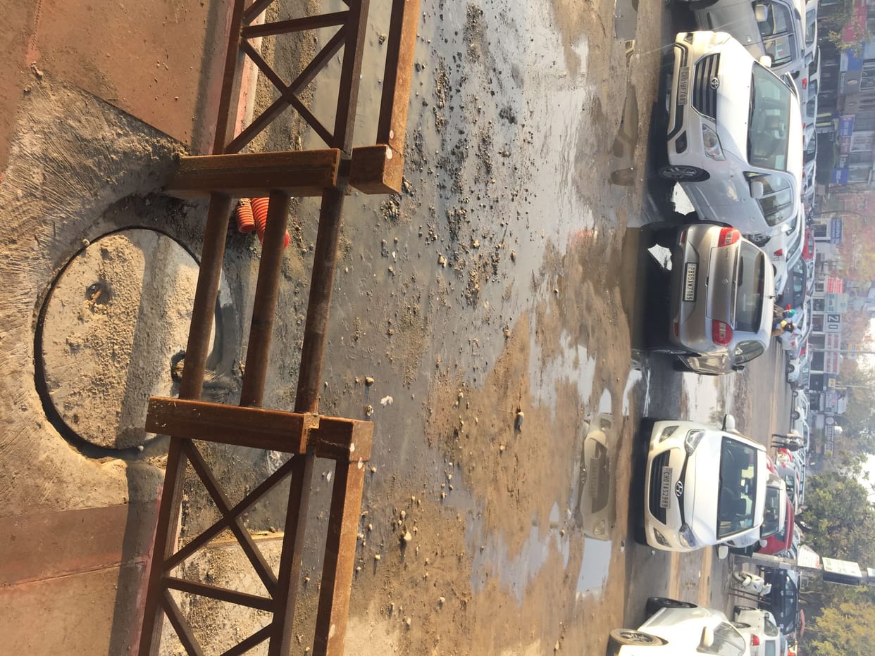 Lacs are being spent on beautification, sewerage in parking becomes trouble