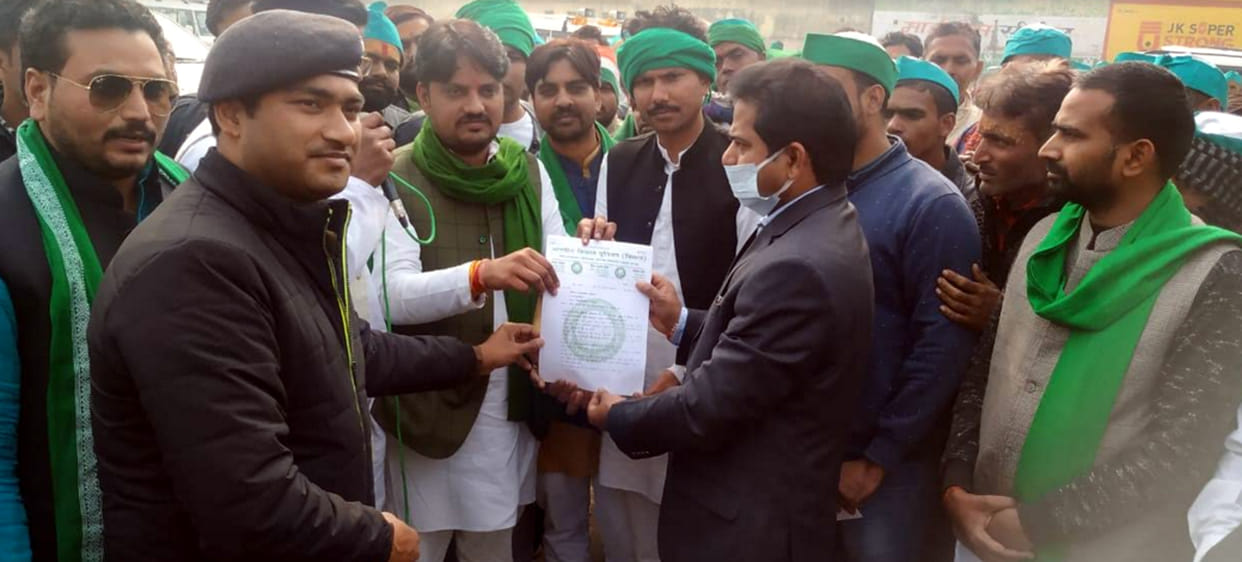 protest  by farmer