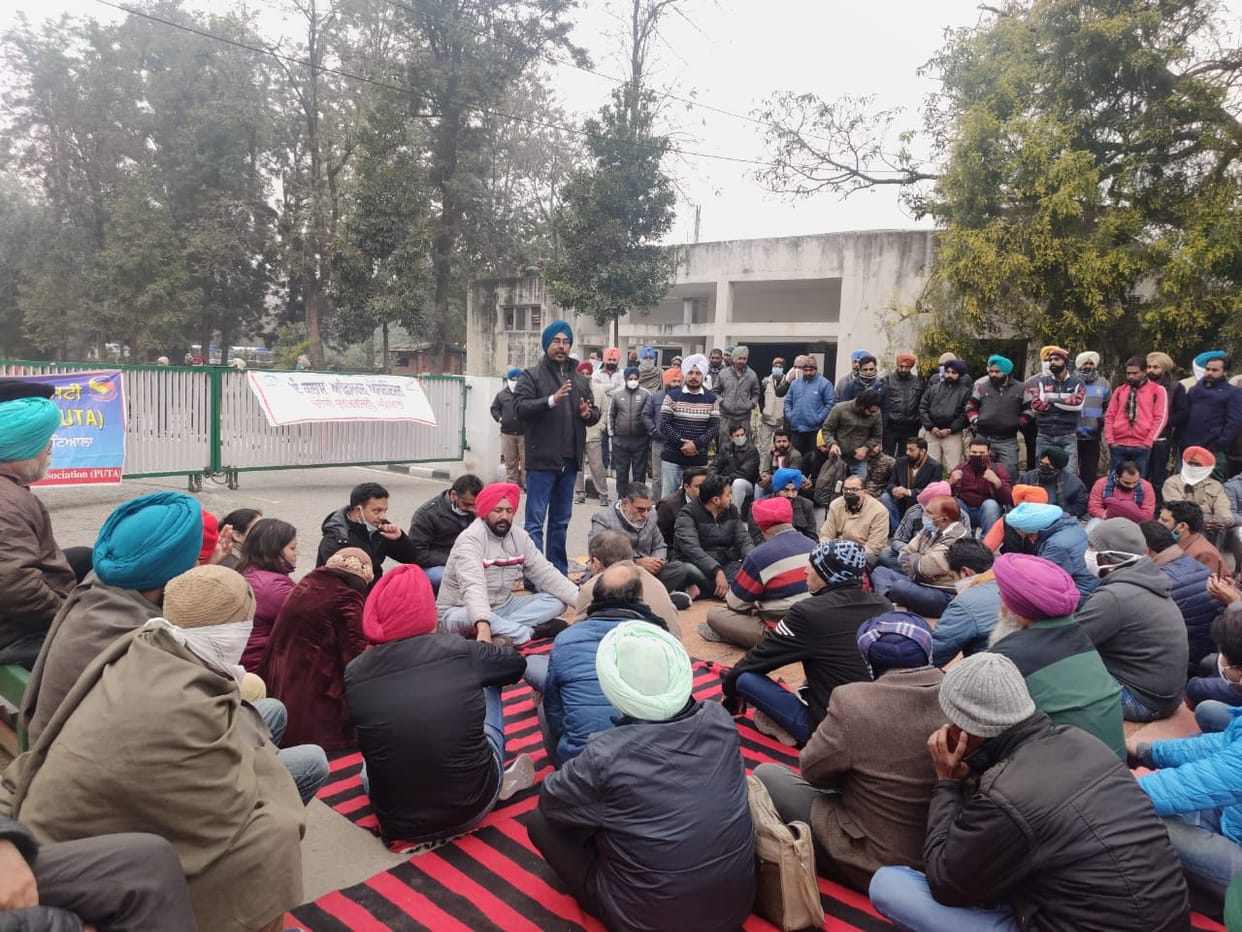Teachers and attendees staged sit-ins in PU in Patiala