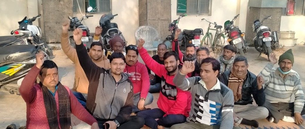 Hathras: Electricity workers sit on demands