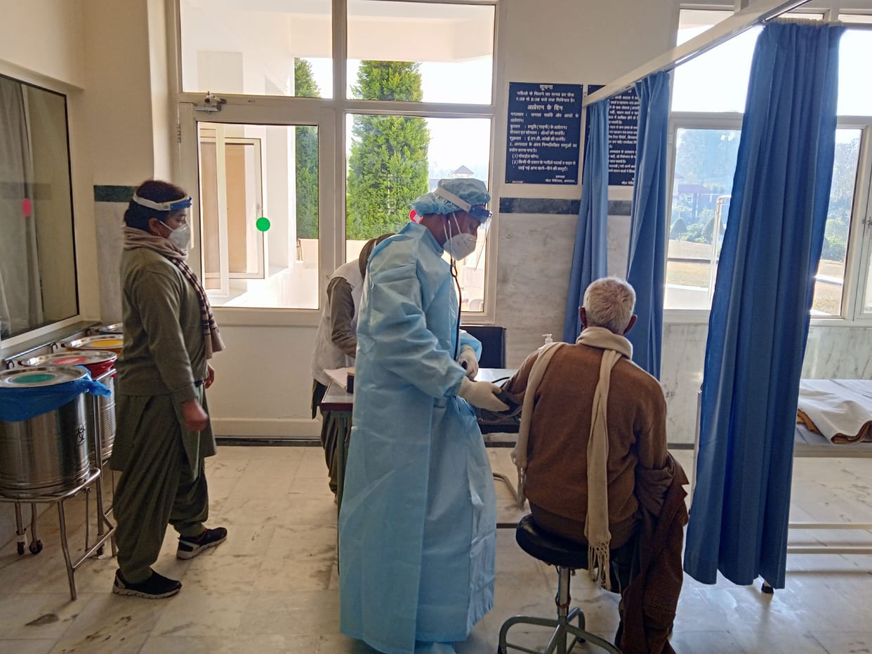 bhota hospital open, but less people come