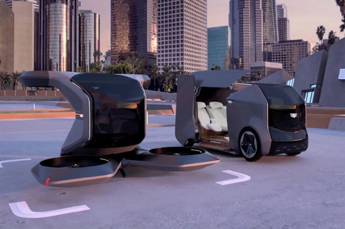 flying cadillac self-driving vehicle car futuristic flying cadillac autonomous vehicles electric vehicles ces 2021