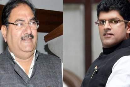 अभय चौटाला और दुष्यंत चौटाला।