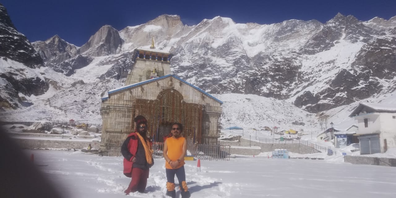 uttarakhand news :  four fit snow in kedarnath dham, watch beautiful photos