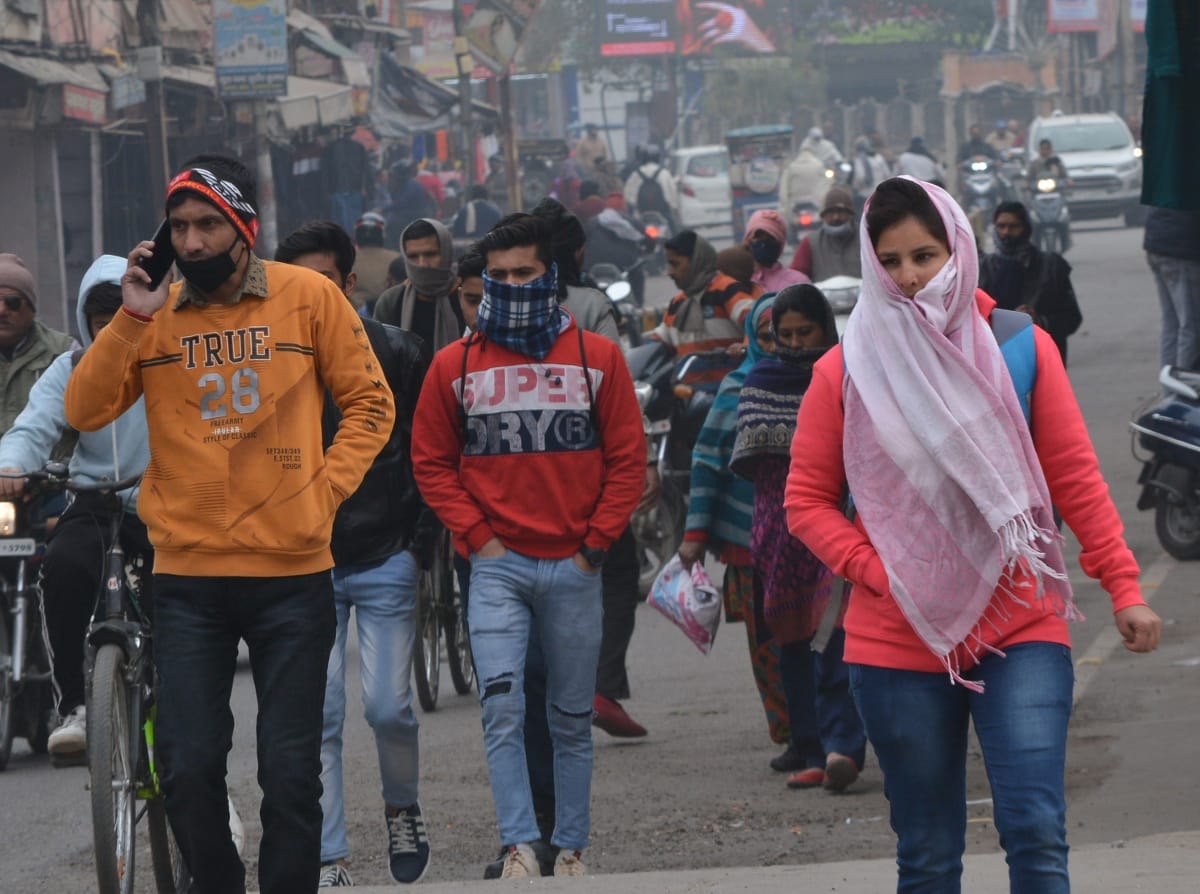 Cold rise due to falling temperature