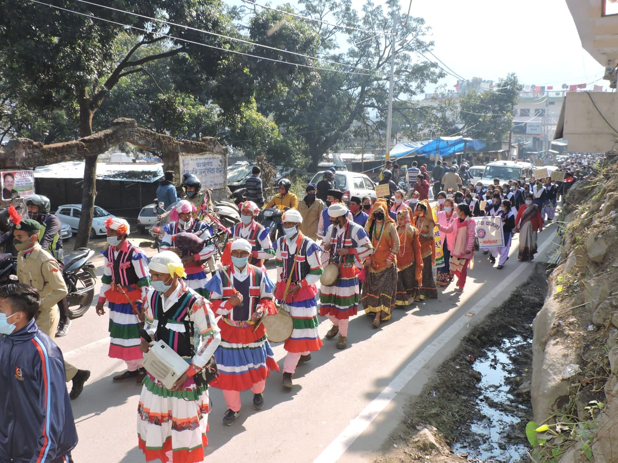 Awareness rally came out on completion of hundred years of Kuli Begar movement