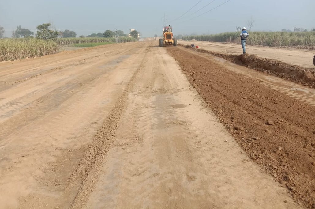 Speed ??of construction stopped due to weather