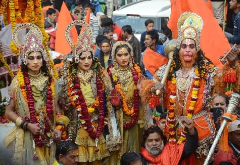 Jai Shriram echoed on the streets of saffron city
