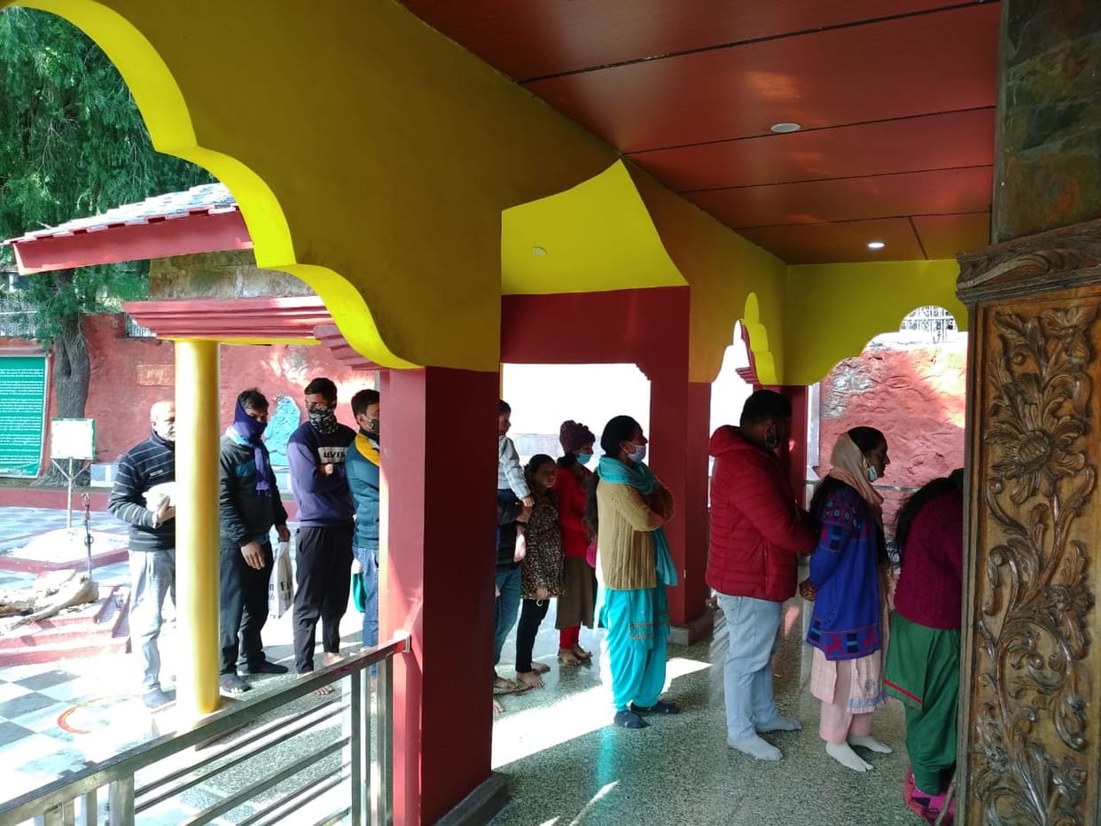 Devotees gathered in Shree Renuka