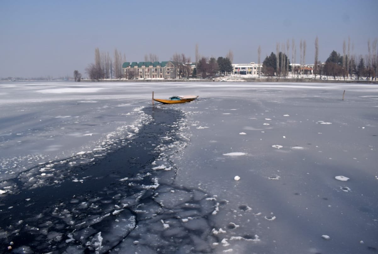 Srinagar city recorded its coldest night on Thursday, minimum temperature minus 8.4 degrees Celsius