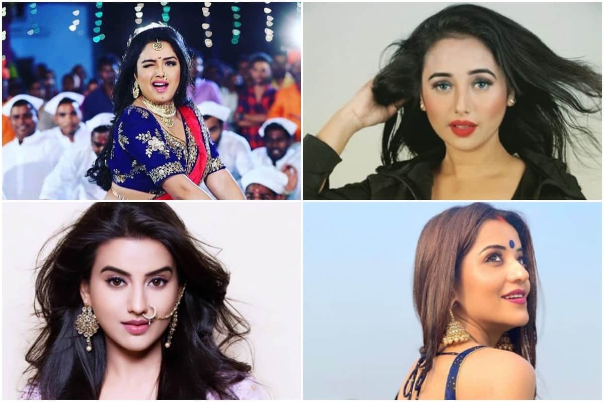 bhojpuri actress monalisa rani chatterjee amrpali dubey akshra singhkajal raghwani compted bollywood