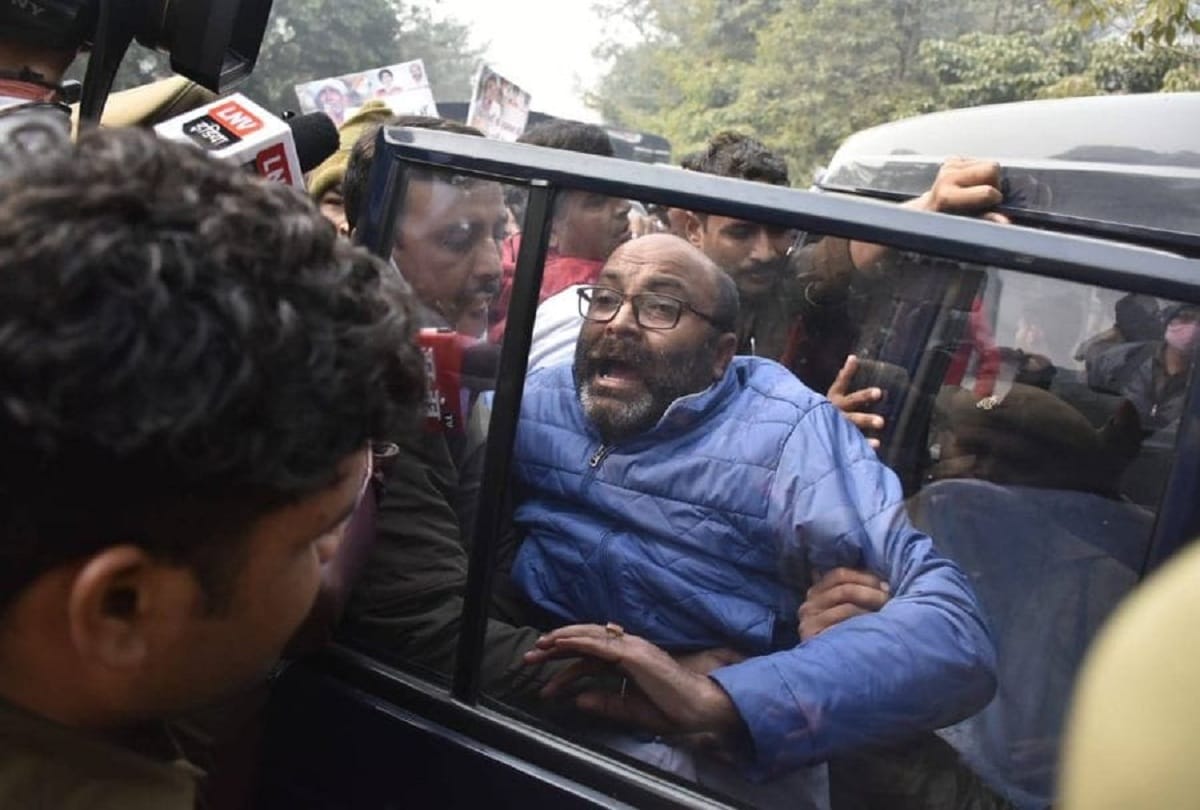 kisan andolan Congress workers arrested including Congress state president Ajay Kumar in lucknow