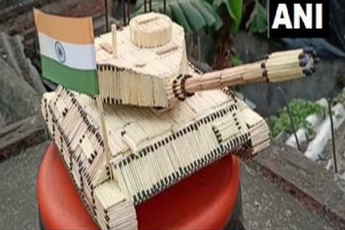 Indian Army Day 2021: Odisha artist prepare model of indian army tank using 2256 matchsticks pay tributes to soldiers