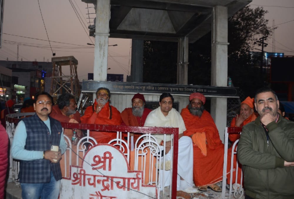 Haridwar: Saints Sit on Protest after removing idols of God to beautify crossroads